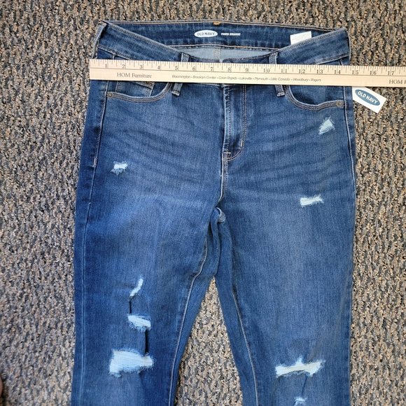 NWT Old Navy Power Straight Distressed Denim Size 6 - Picture 13 of 16